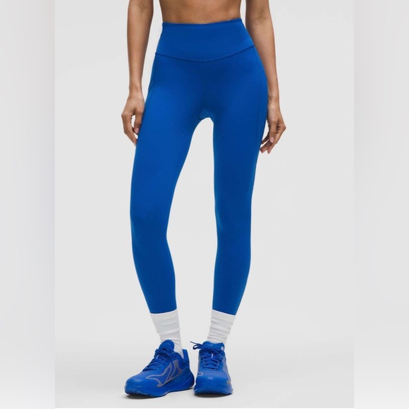 lululemon Fast Free High-Rise Tight 25" Pockets - Size 14 - Galactic Cobalt - Picture 1 of 5